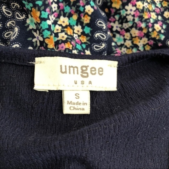 Umgee Racerback Boho Floral Hem Flowy Tunic - Picture 8 of 9